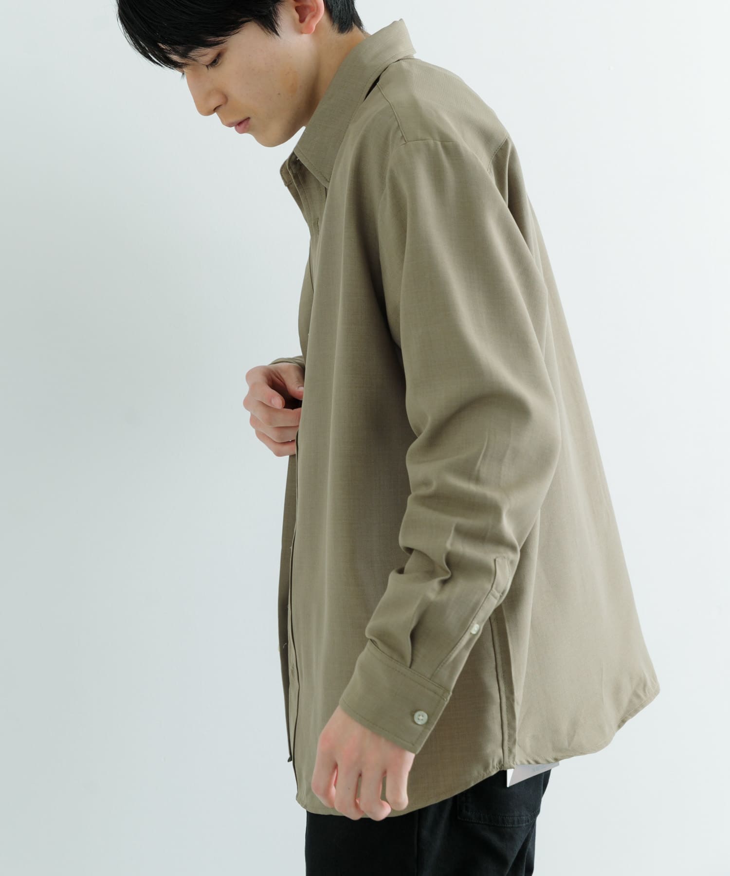 ポリエステルトロ ロングスリーブ シャツ[IT44-13A007]｜URBAN