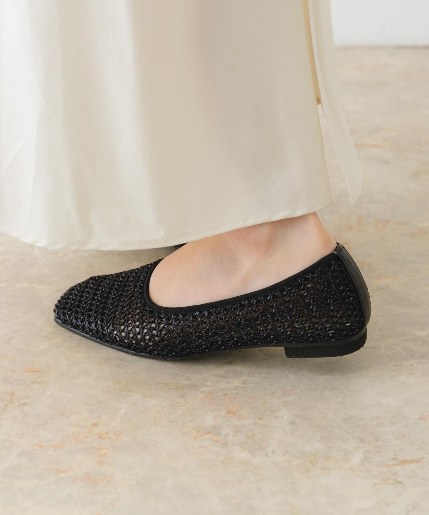 MADE IN JAPAN』スクエアメッシュフラットシューズ[XX45-2HU0201