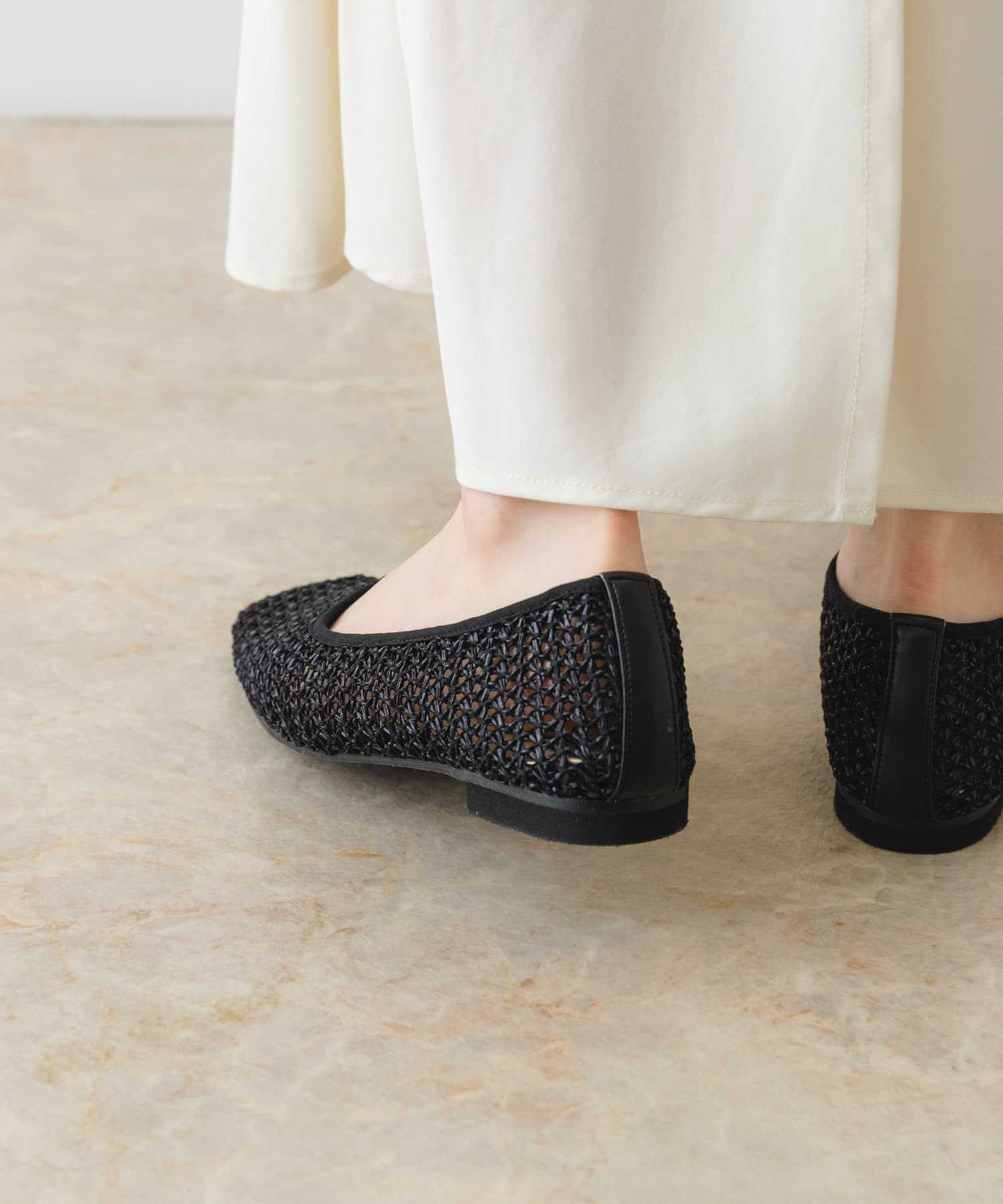 MADE IN JAPAN』スクエアメッシュフラットシューズ[XX45-2HU0201 MADE IN JAPAN』スクエアメッシュフラットシューズ[XX45-2HU0201