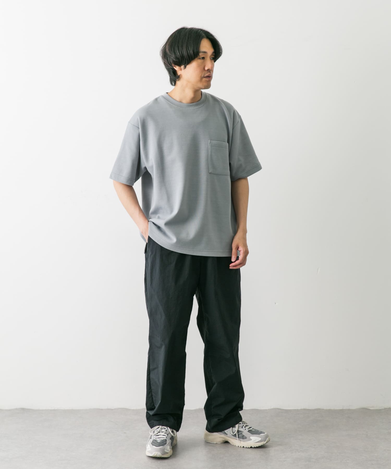ダブルフェイス クルーネック ショートスリーブ Tシャツ[DR45