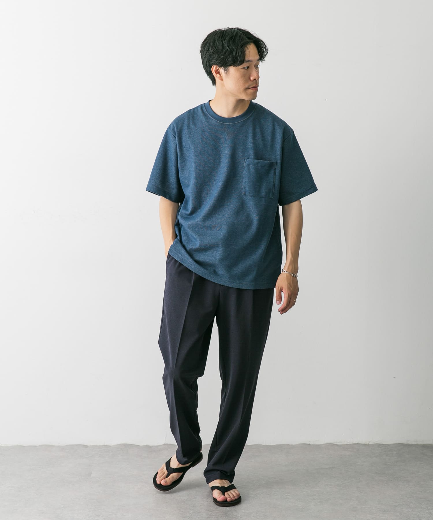 ダブルフェイス クルーネック ショートスリーブ Tシャツ[DR45