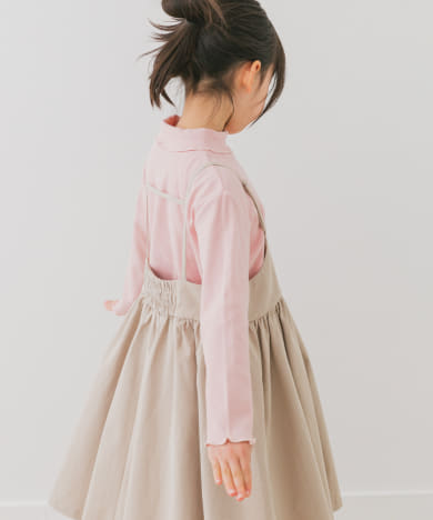 『WEB/一部店舗限定サイズ』メローフリルリブタートルネックTシャツ(KIDS)