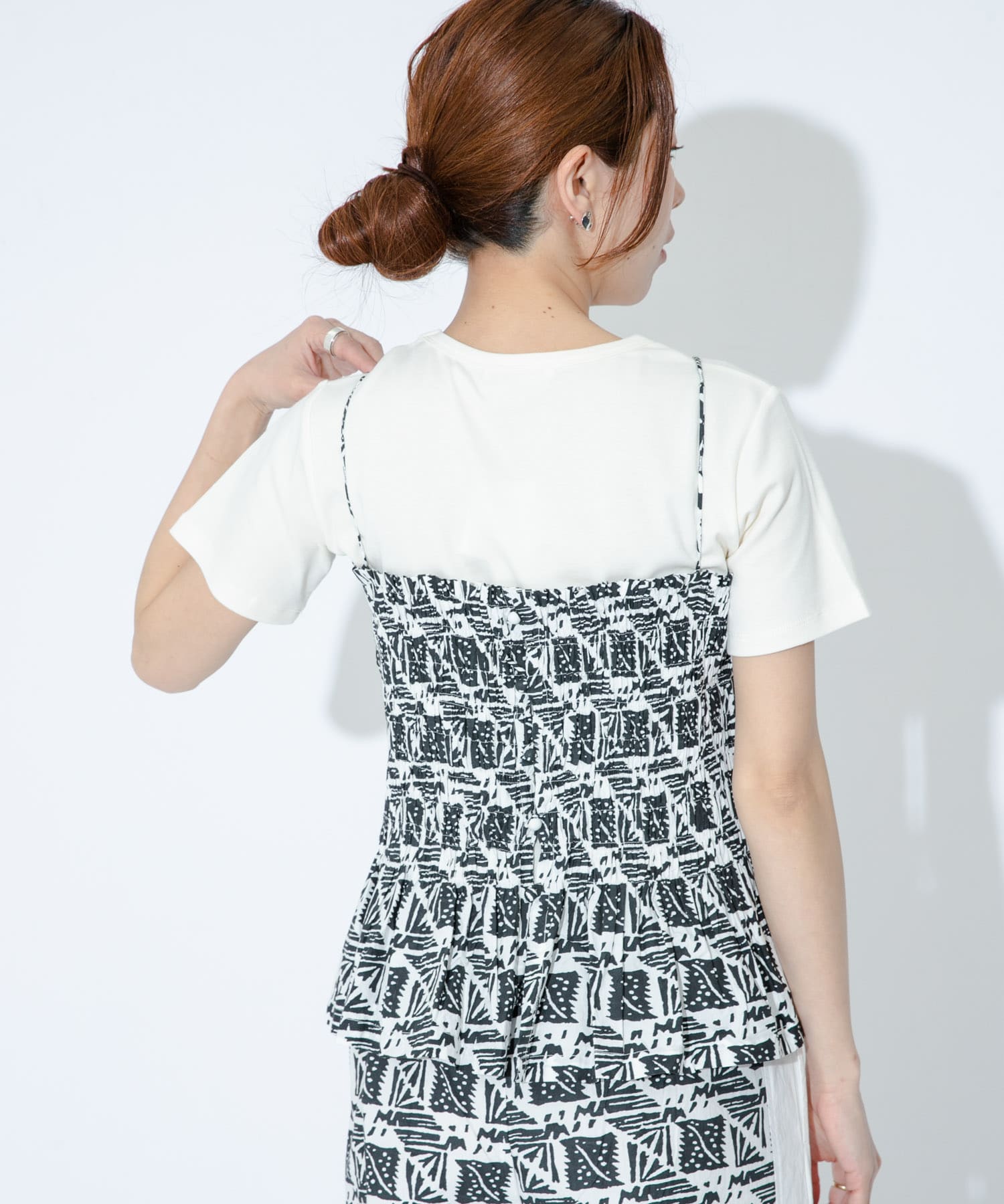 Viscose Blend Jacquard Knit Top | Karen Millen