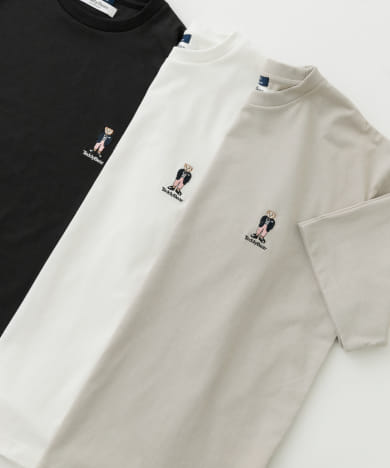 Teddy Bear ワンポイント刺繍Tシャツ