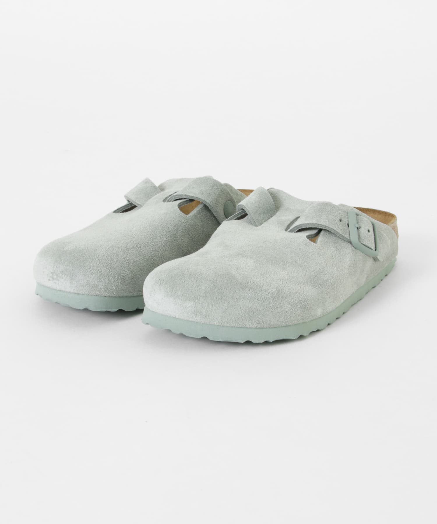 BIRKENSTOCK BOSTON SUEDE SAGE-narrow[BK-1029214-TA5W]｜URBAN