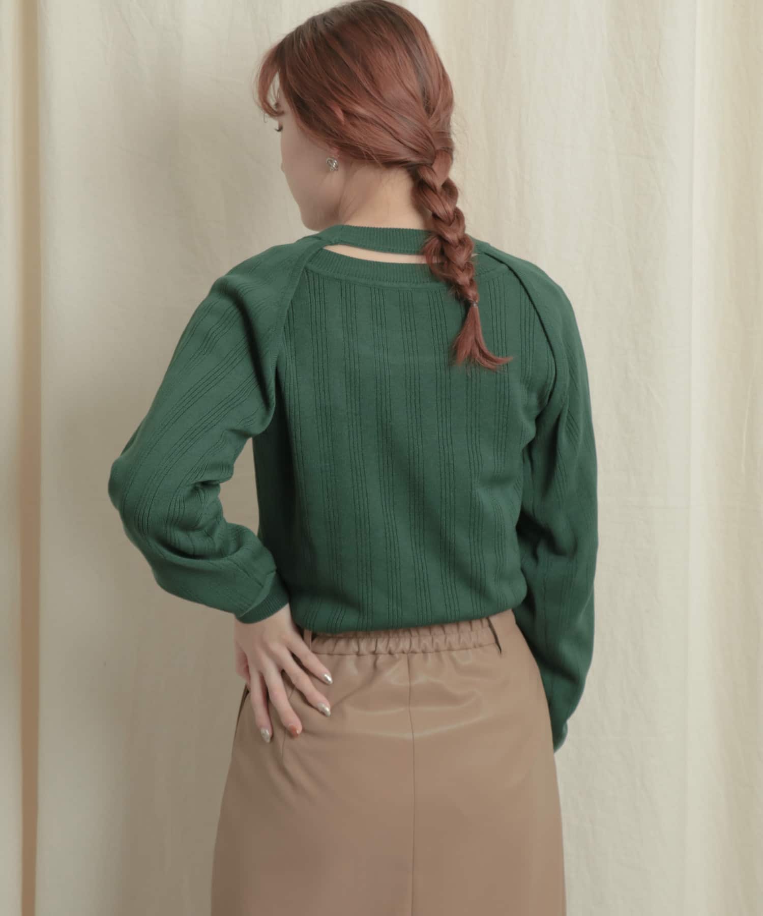 ショートボレロレイヤードニットトップ[AA14-22L024]｜URBAN