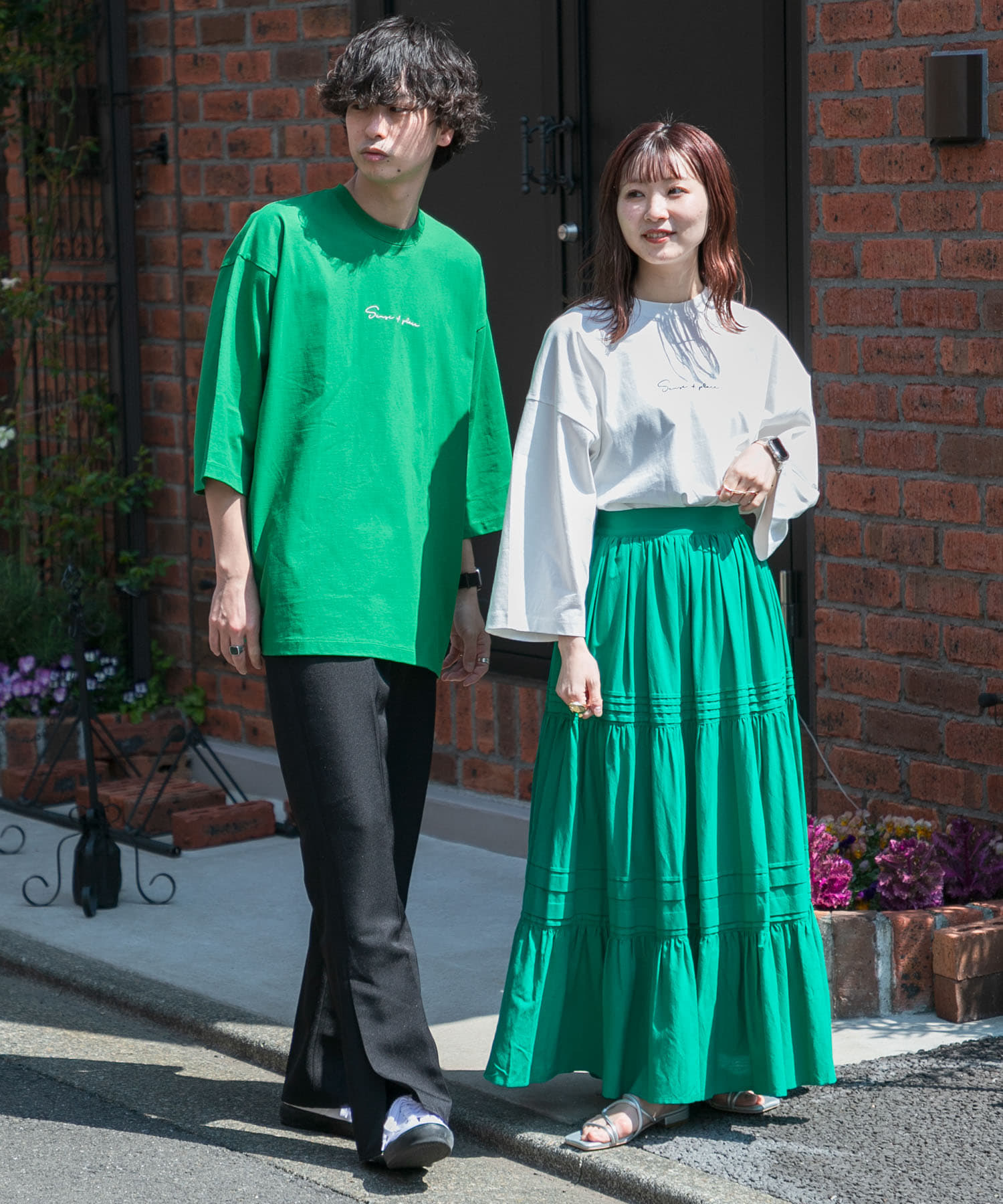 ユニセックス』シシュウエクストラルーズTシャツ(5分袖)[AA25 ユニセックス』シシュウエクストラルーズTシャツ(5分袖)[AA25