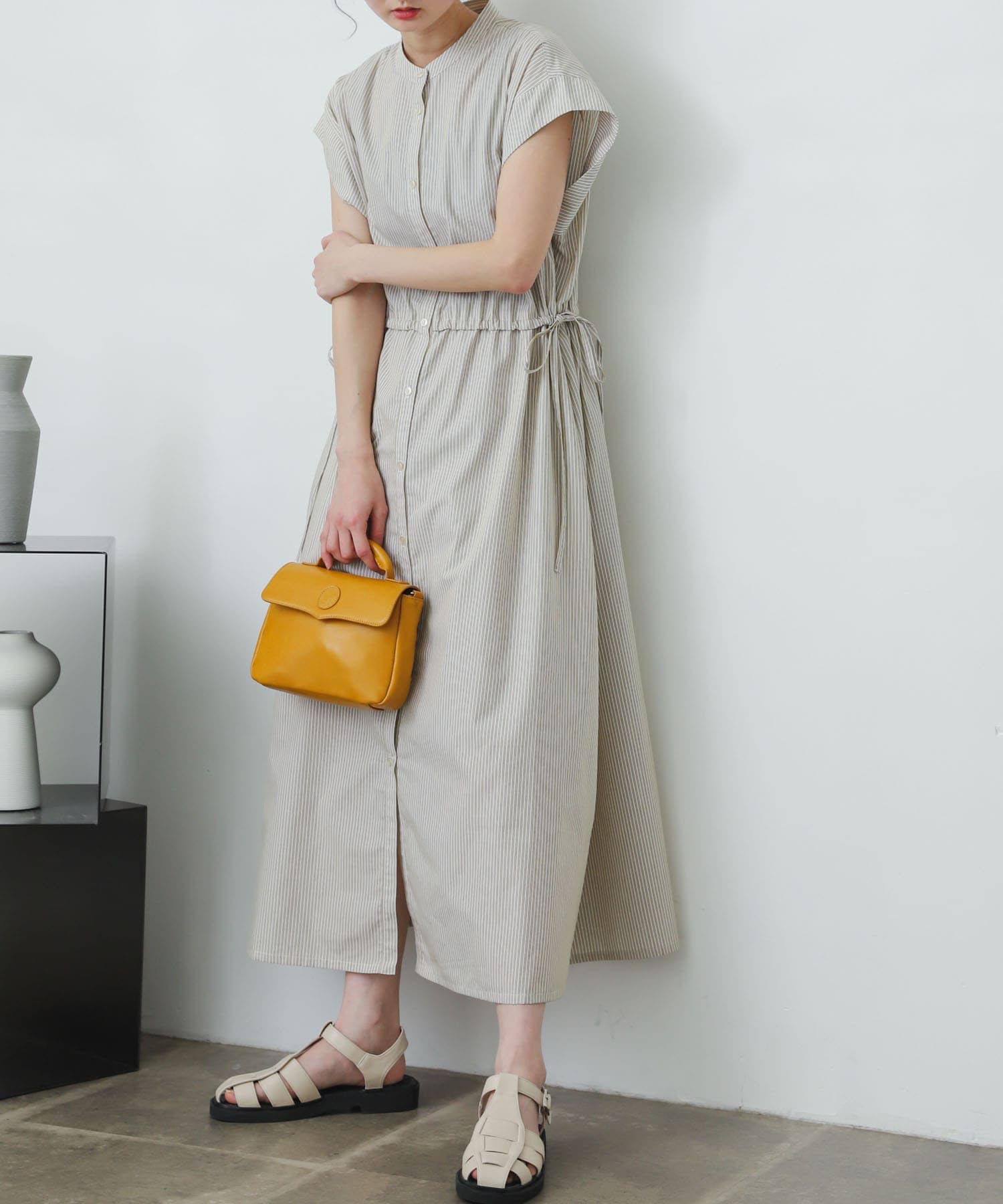 URBAN RESEARCH DOORS フレンチスリーブシャツワンピース u24GKYk5zF 