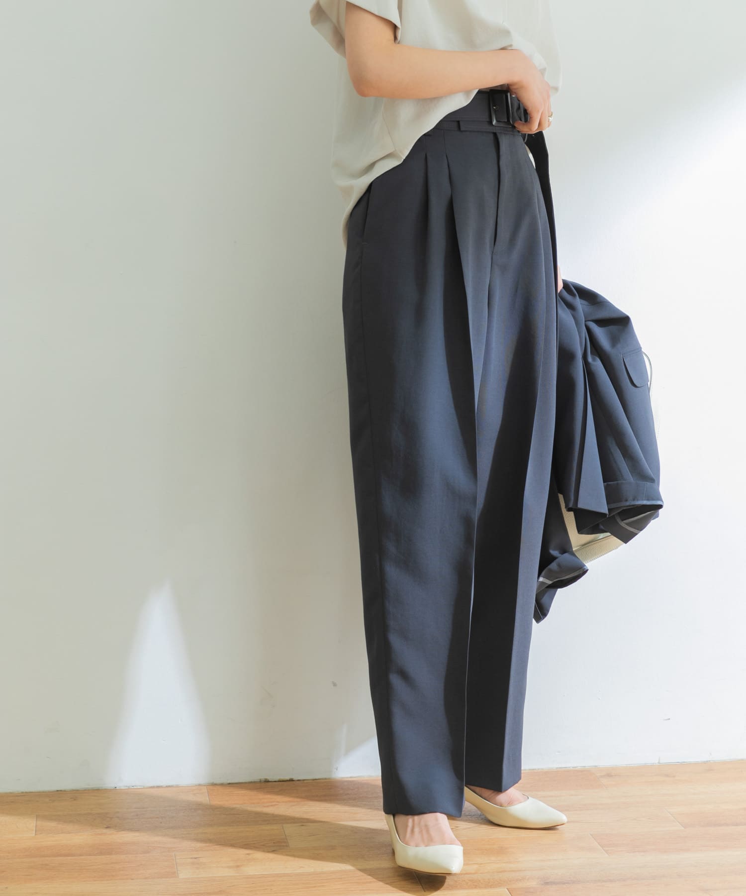ベルト付オックスハイウエストパンツ[UR25-24F007]｜URBAN RESEARCH