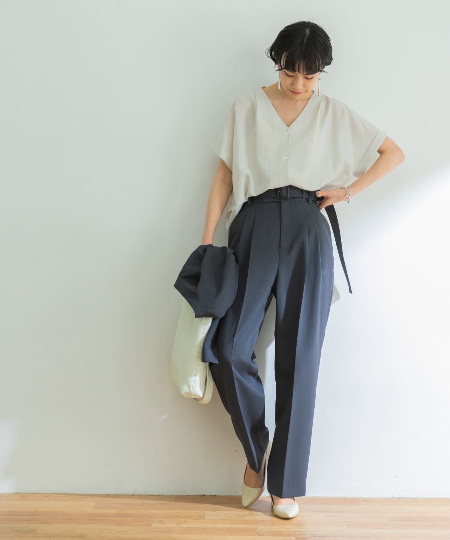 ベルト付オックスハイウエストパンツ[UR25-24F007]｜URBAN RESEARCH公式ファッション通販