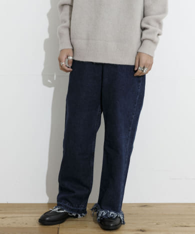77circa　fringe denim pants 30