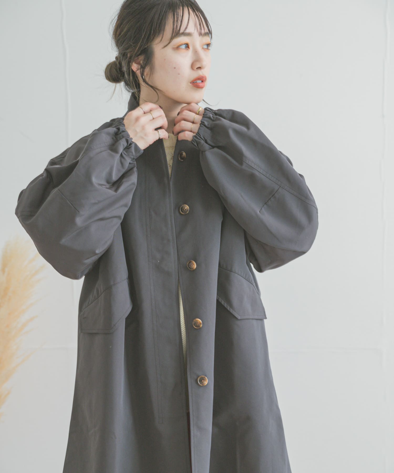 22AW美品 アーバンリサーチドアーズ スタンドカラーモッズコート 