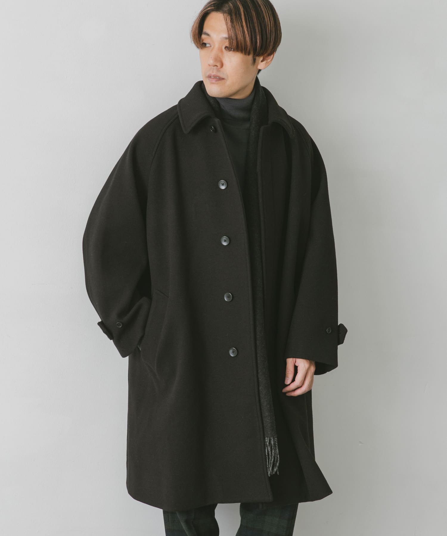新品 URBAN RESEARCH ピーコート メンズ 40 ベージュ wool-