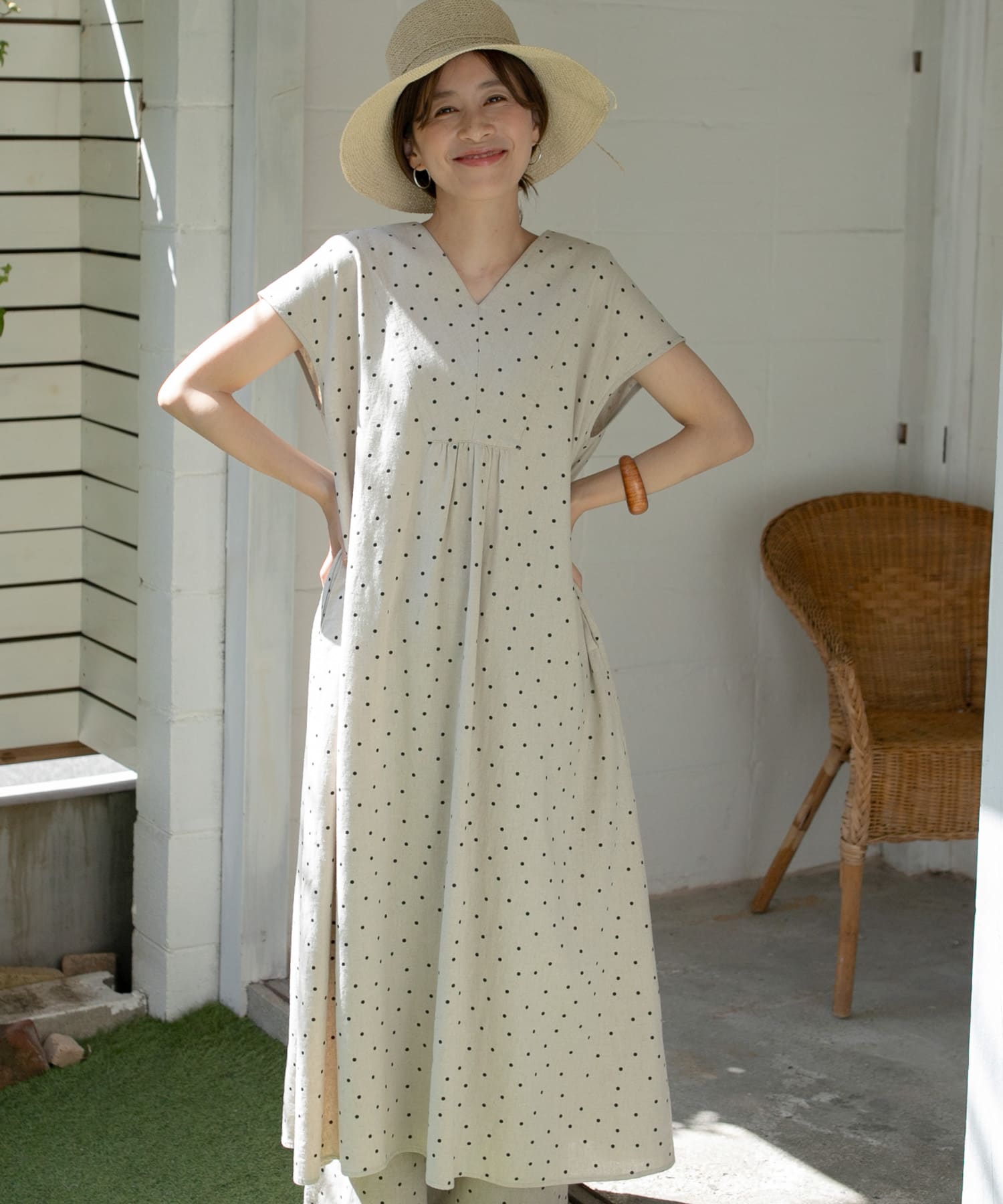 リネンレーヨンドットワンピース[DR35-26T105]｜URBAN RESEARCH公式 