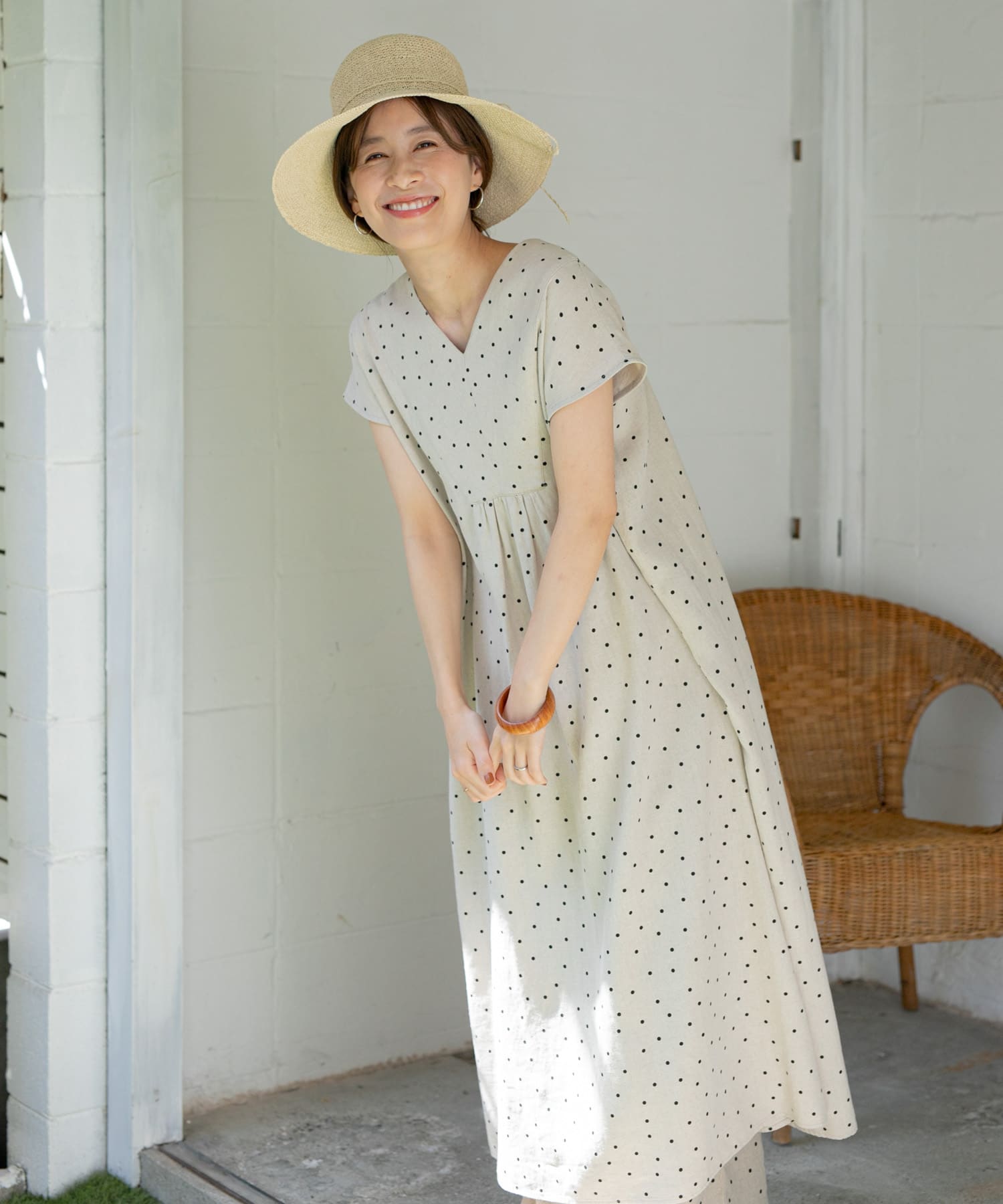 リネンレーヨンドットワンピース[DR35-26T105]｜URBAN RESEARCH公式 