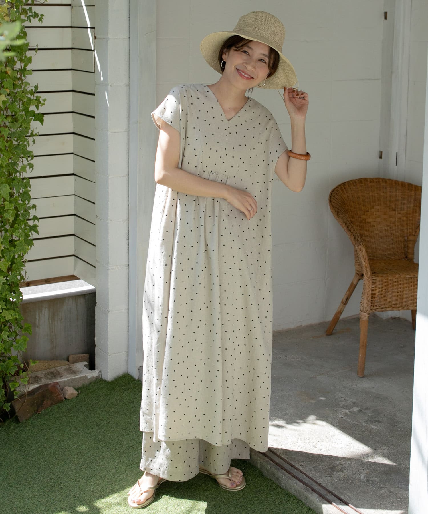 リネンレーヨンドットワンピース[DR35-26T105]｜URBAN RESEARCH公式 