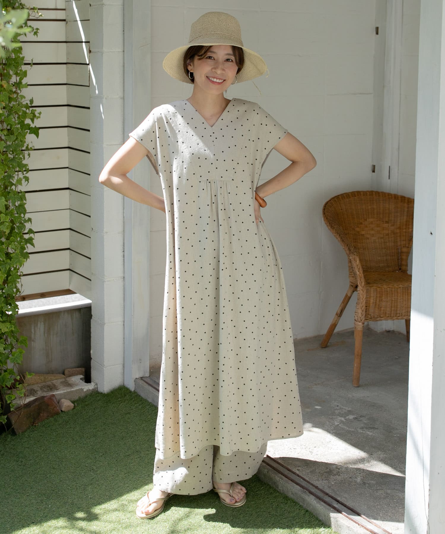 リネンレーヨンドットワンピース[DR35-26T105]｜URBAN RESEARCH公式 