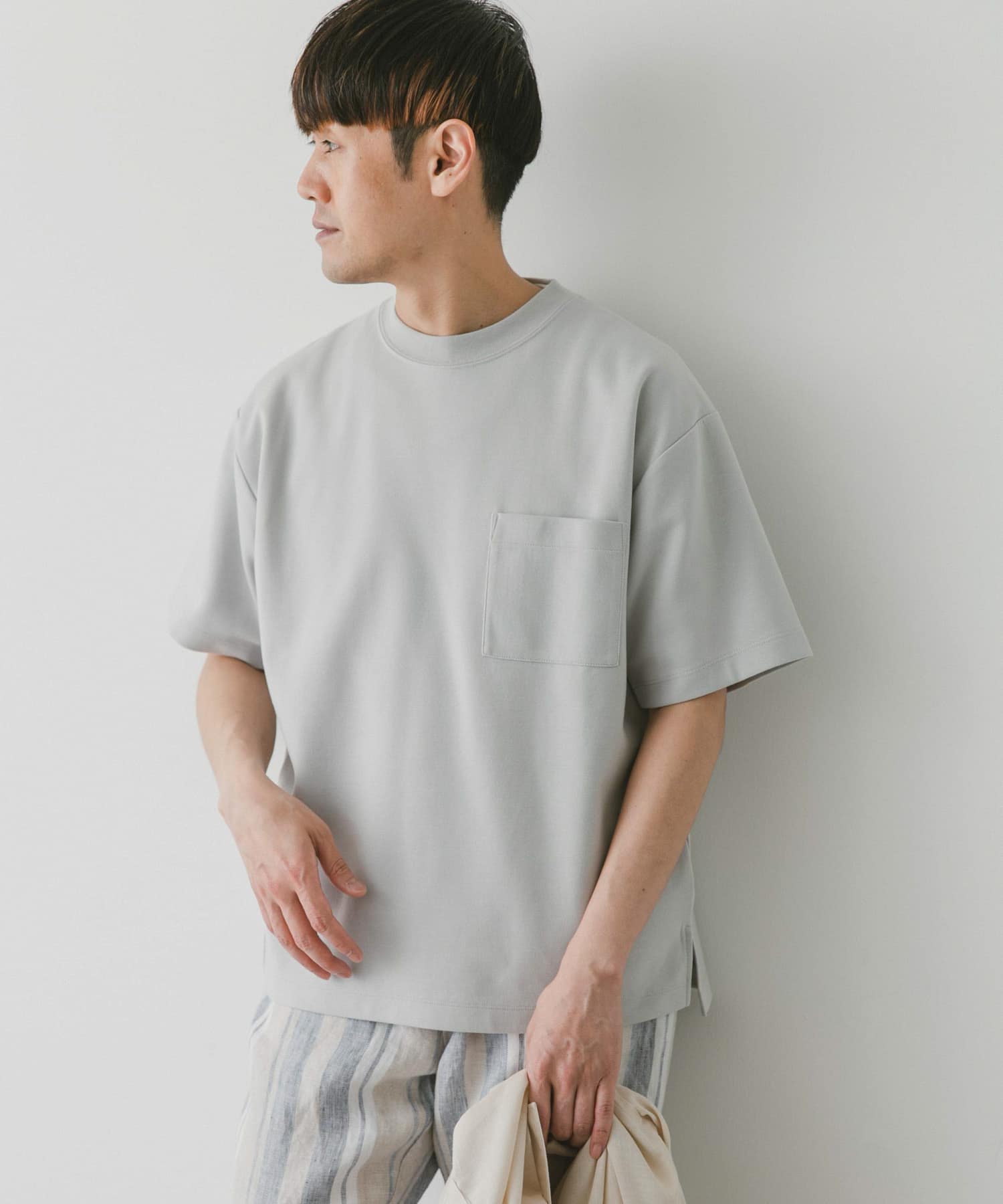 DHYGEN2023/AW D.HYGEN ダブルフェイスレイヤードグローブスリーブTシャツ