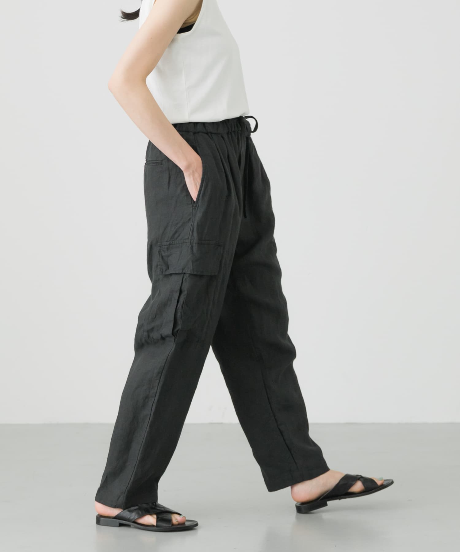 ひし型 23SS WIRROW リネンカーゴパンツ size1 ダークグレー - 通販