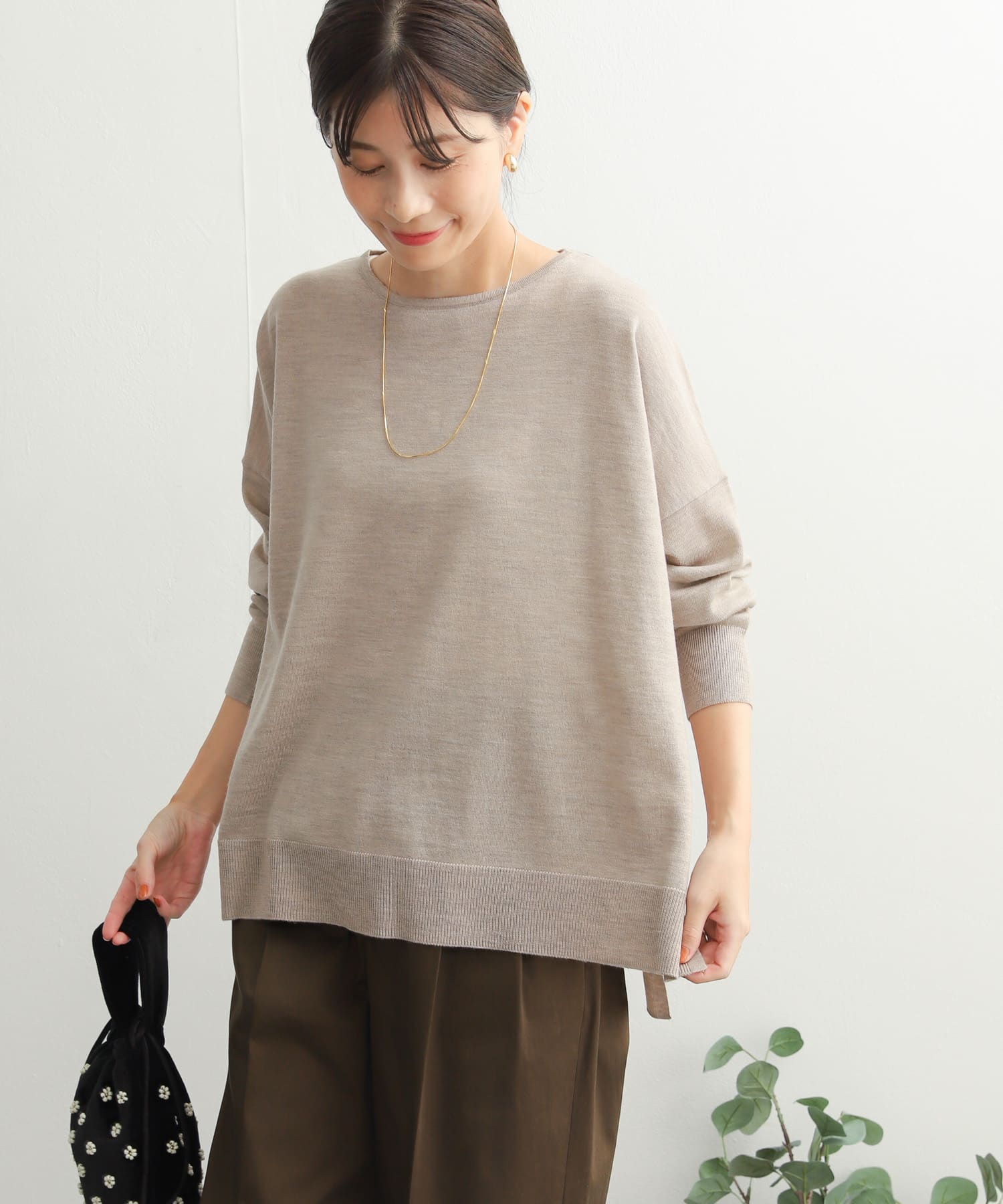 洗濯可』ウォッシャブルウールワイドプルオーバー[DR37-22E101]｜URBAN