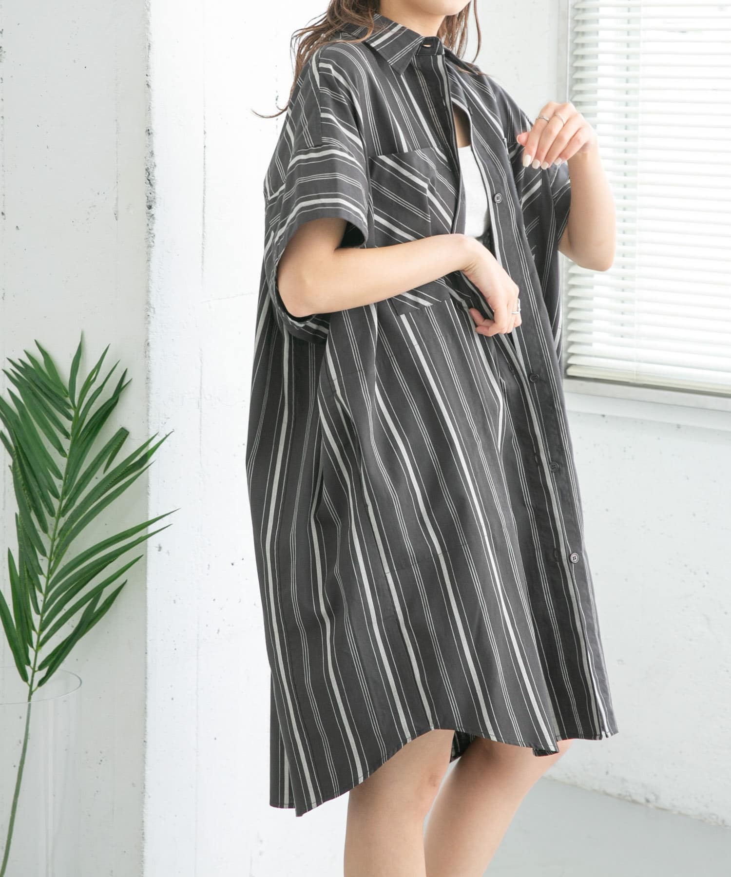 BIGポケットストライプロングシャツ[KB35-23V370]｜URBAN RESEARCH公式