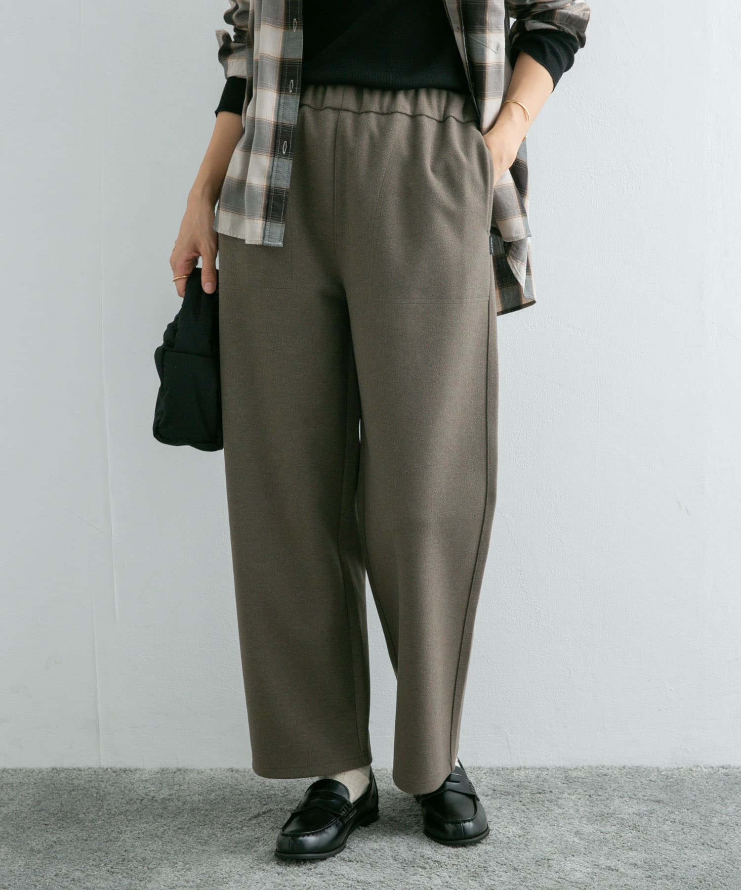 洗濯可』『毛玉防止』『静電気防止』add fabrics イージーパンツ[DR37