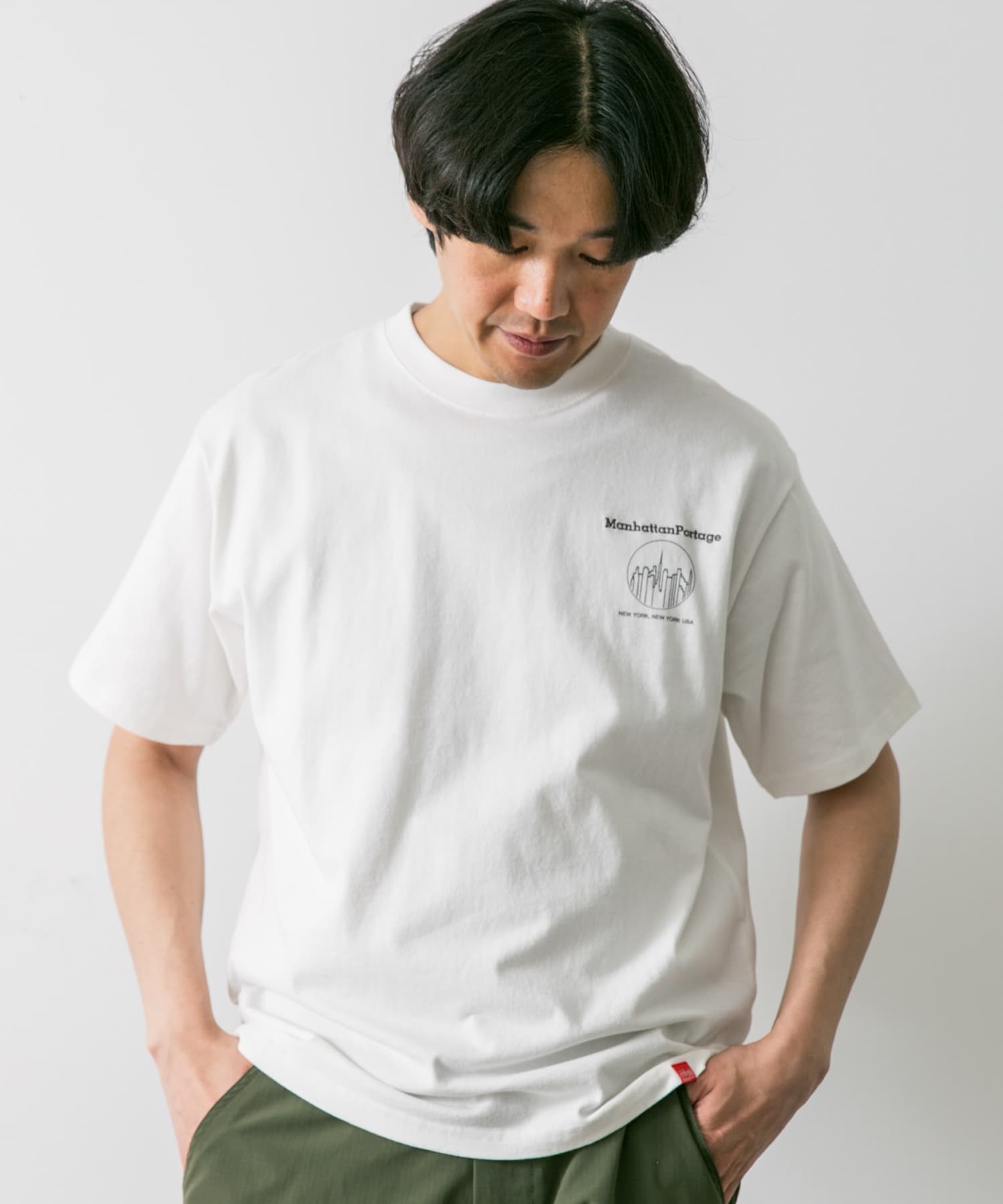 別注』Manhattan Portage×DOORS ワンポイント プリント Tシャツ