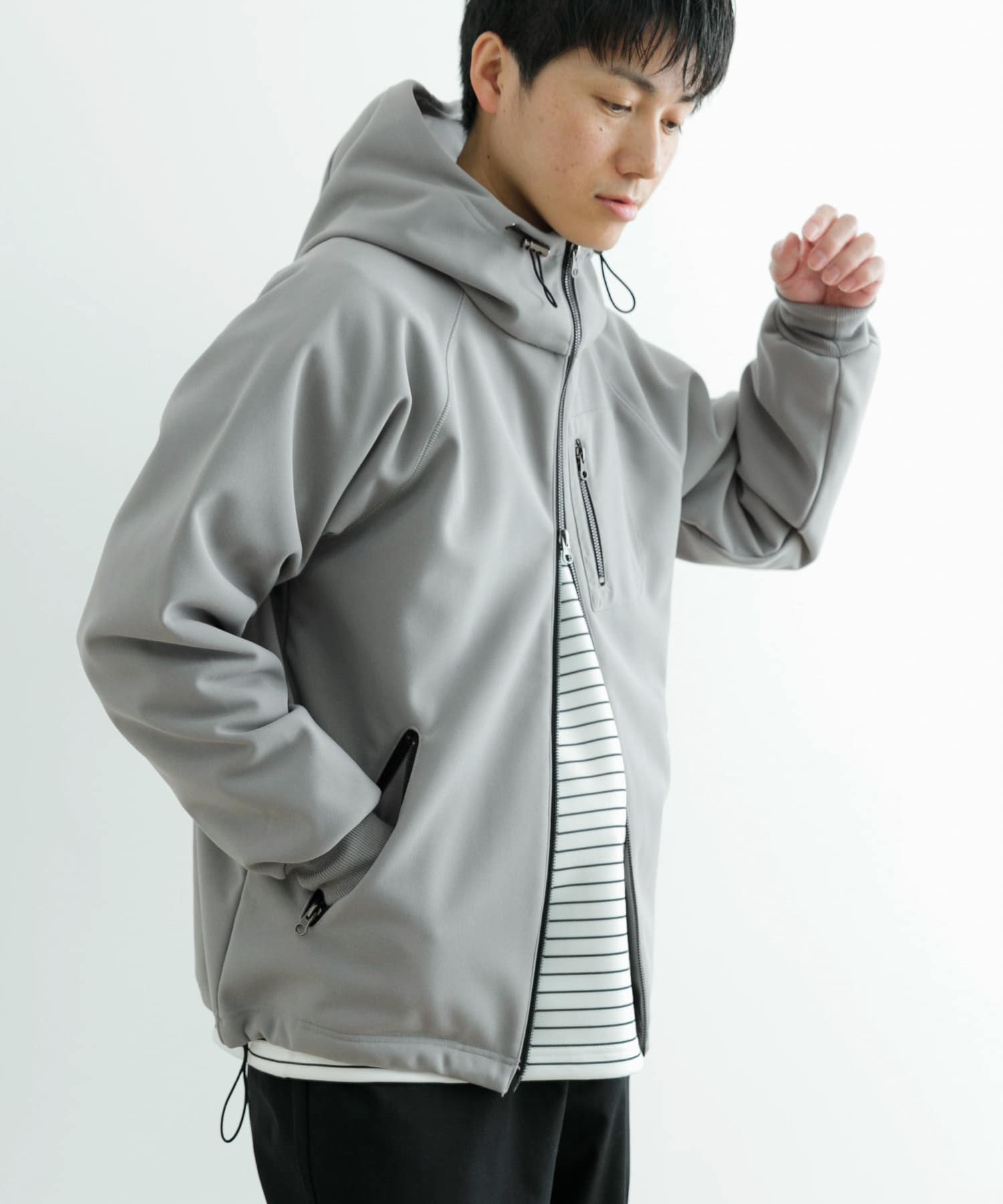 防風』裏フリースWzip ボンディングパーカー[IT37-11A023]｜URBAN 