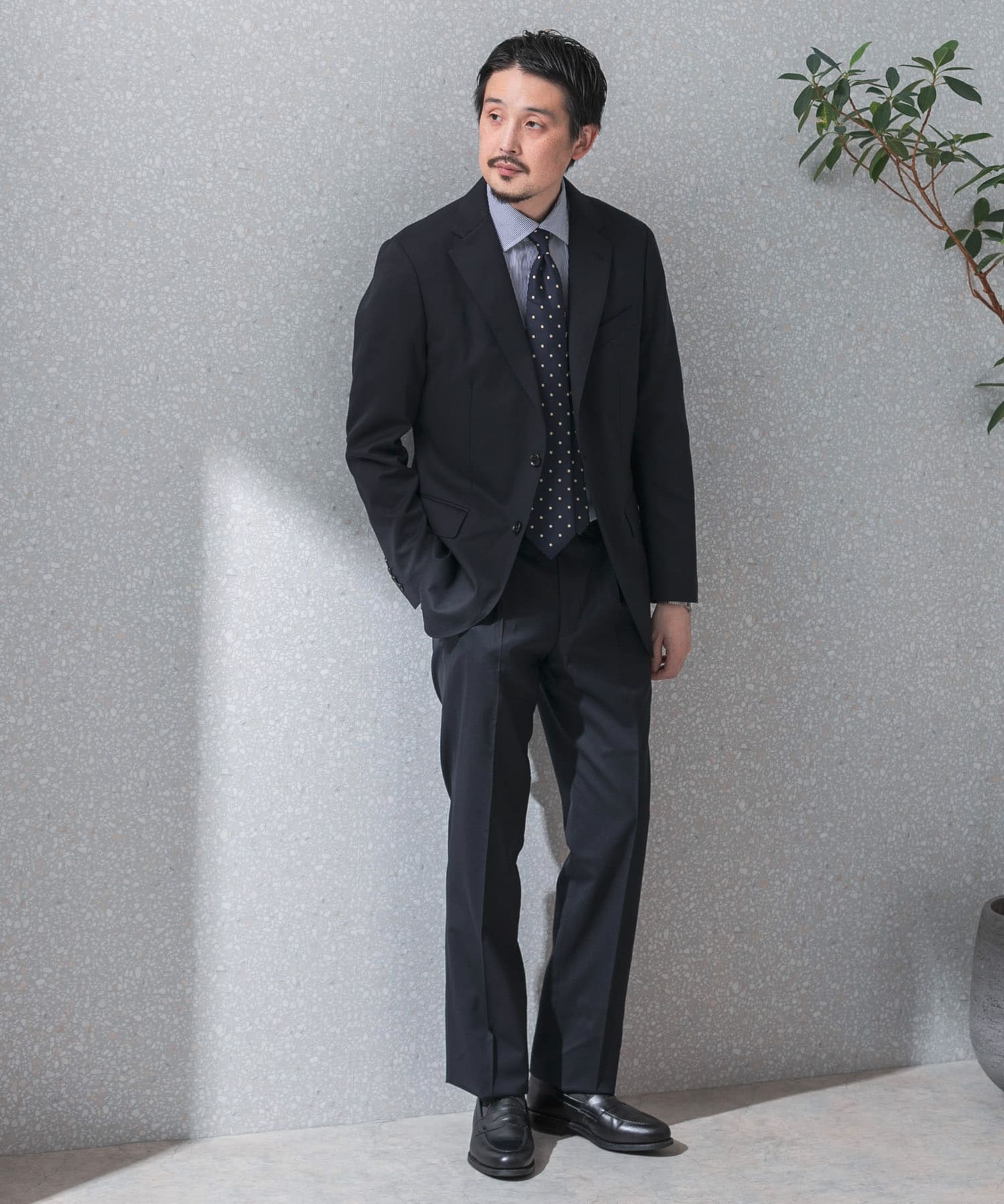 LIFE STYLE TAILOR ウォッシャブルストレッチパンツ[DT46-14L501