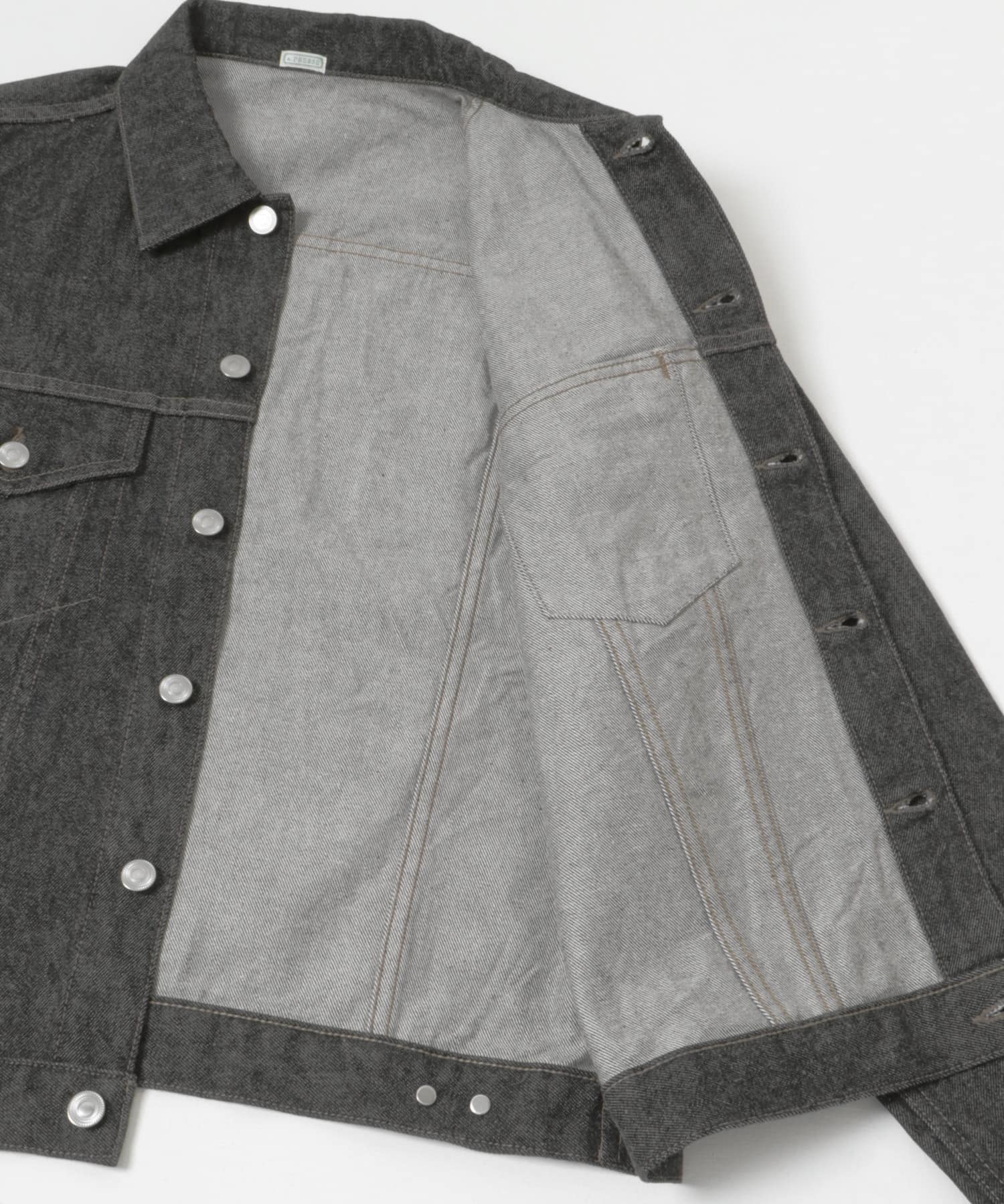 A PRESSE Black Denim Trucker Jacket[BSMA4-AP-1002]｜URBAN