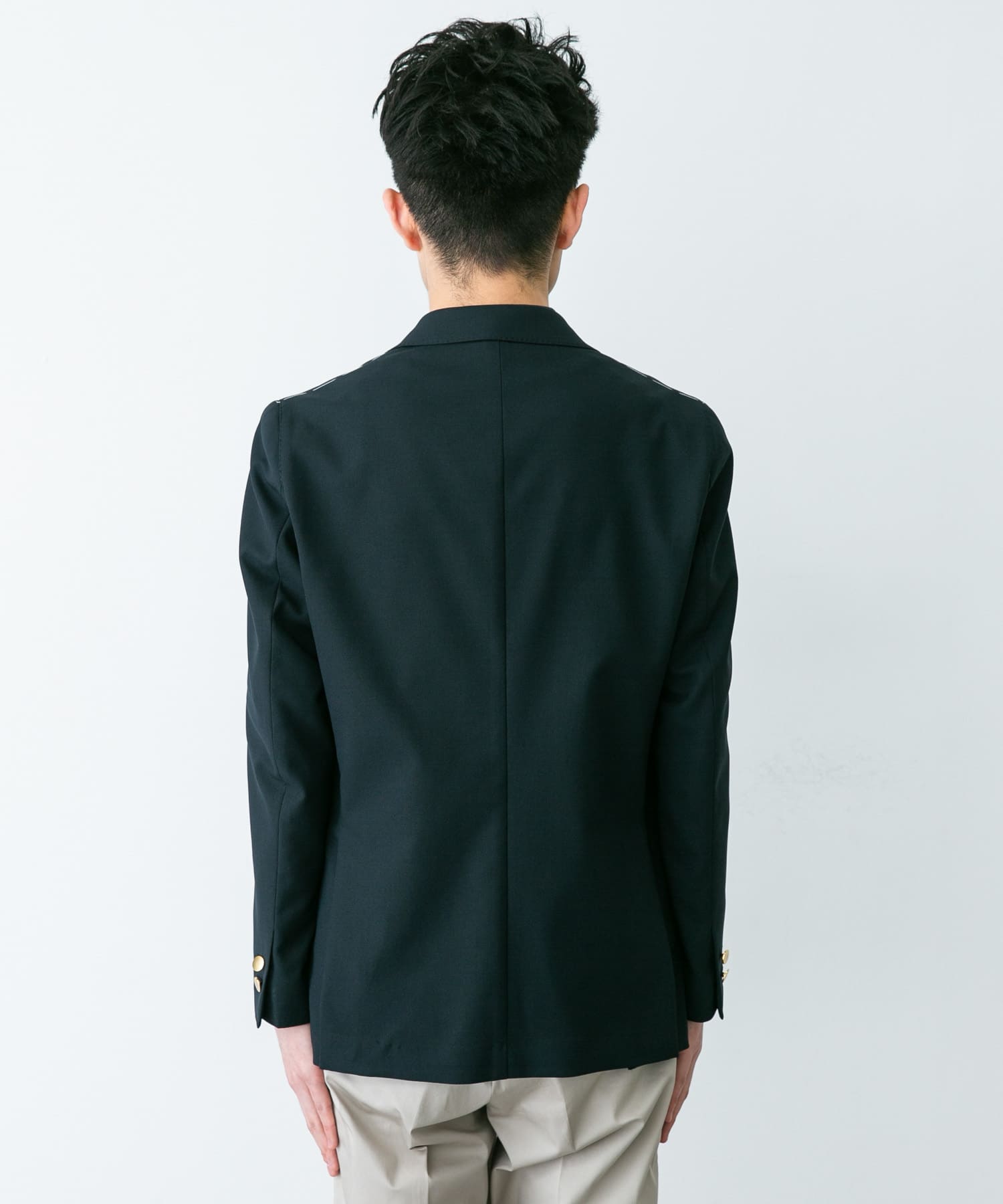 LIFE STYLE TAILOR ストレッチオックスメタルボタンブレザー