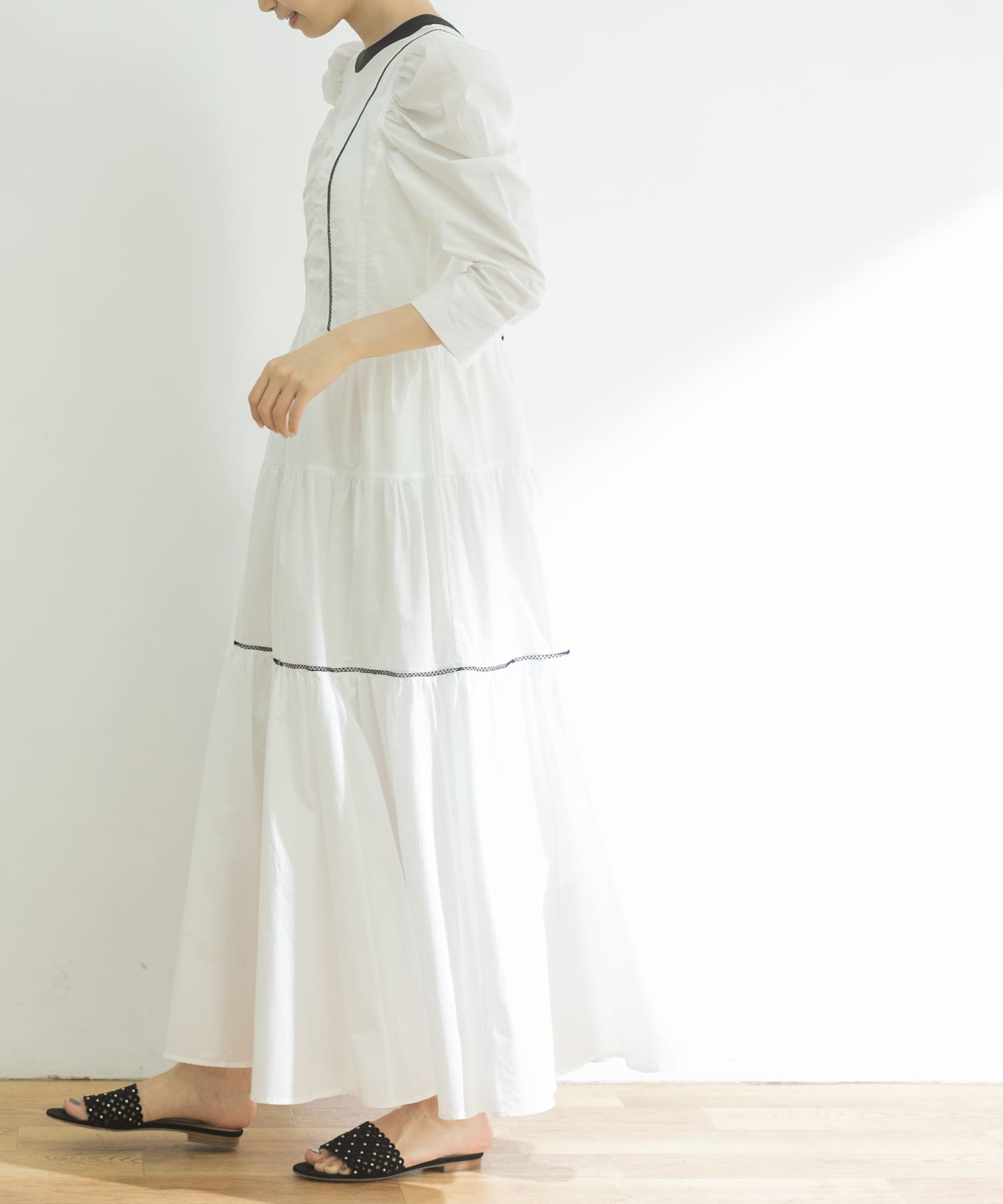 のインナー CASA FLINE/ボリュームスリーブタックドレスの通販 by 