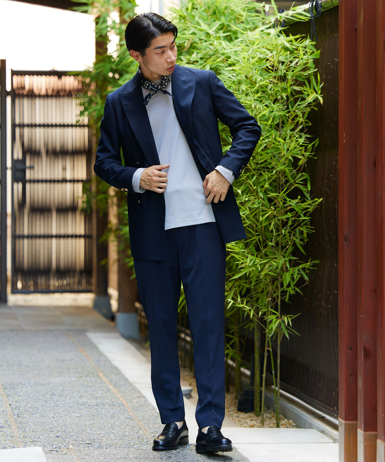 LIFE STYLE TAILOR メタルボタンWブレザー[DT26-18L502]｜URBAN