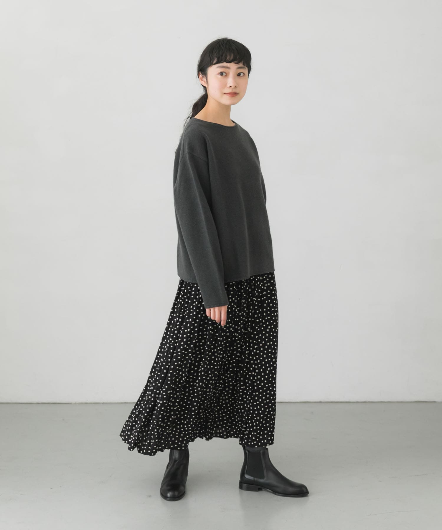 かぐれ　ドットギャザースカート  新品タグ付き ロングスカート 代引き人気