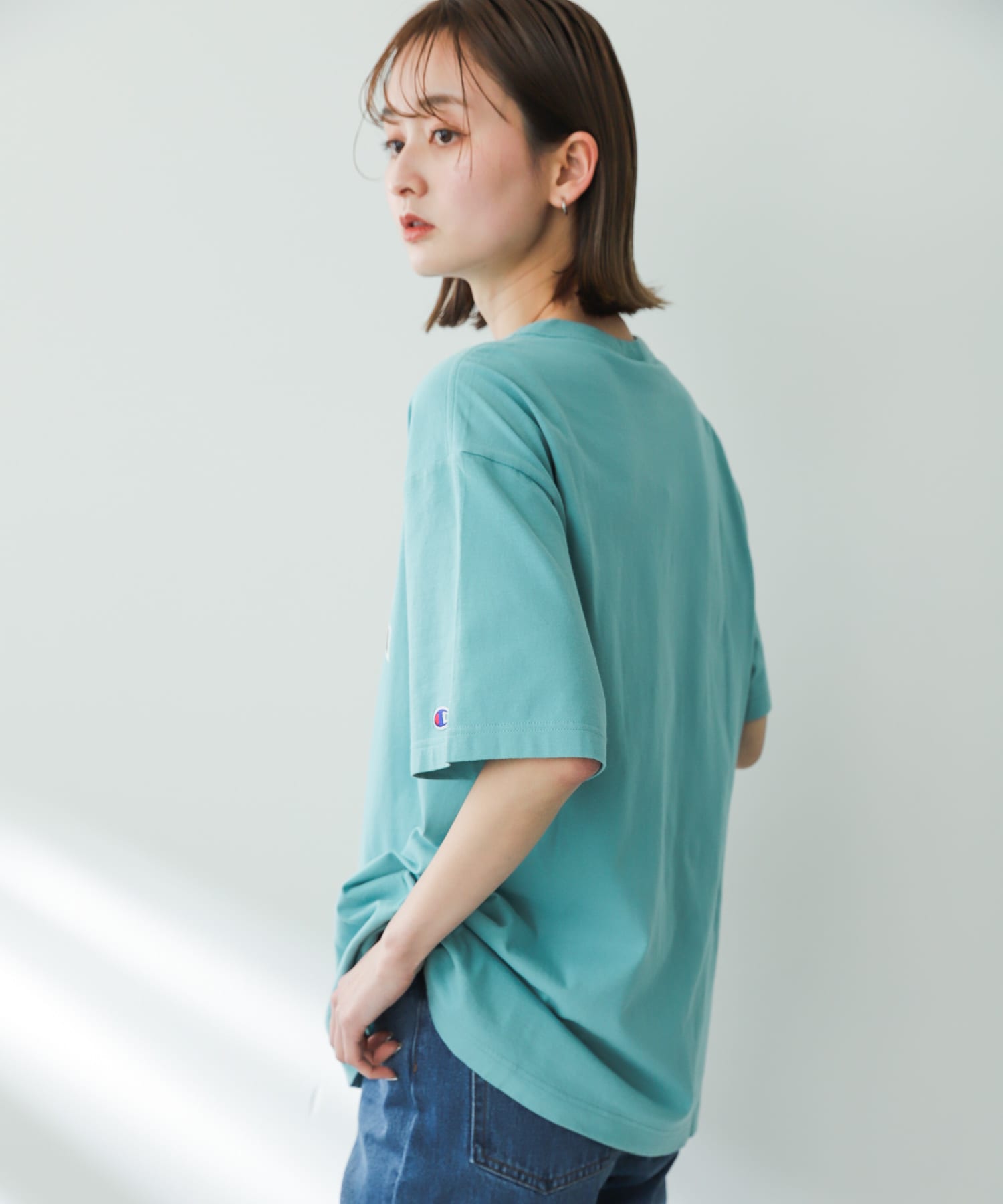 別注』champion×SENSE OF PLACE グラフィックTシャツ[AA35