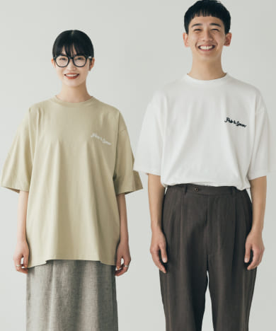 『ユニセックス』FORK&SPOON　チェーンステッチロゴTシャツ