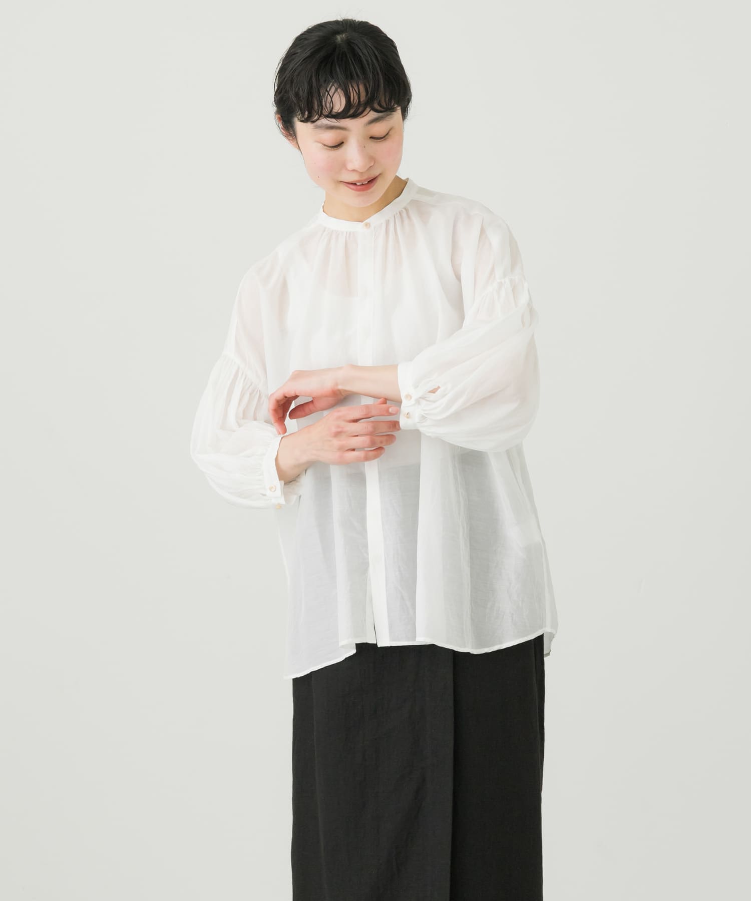 suzuki takayuki puff sleeve blouse[S231-08-KL34]｜URBAN 