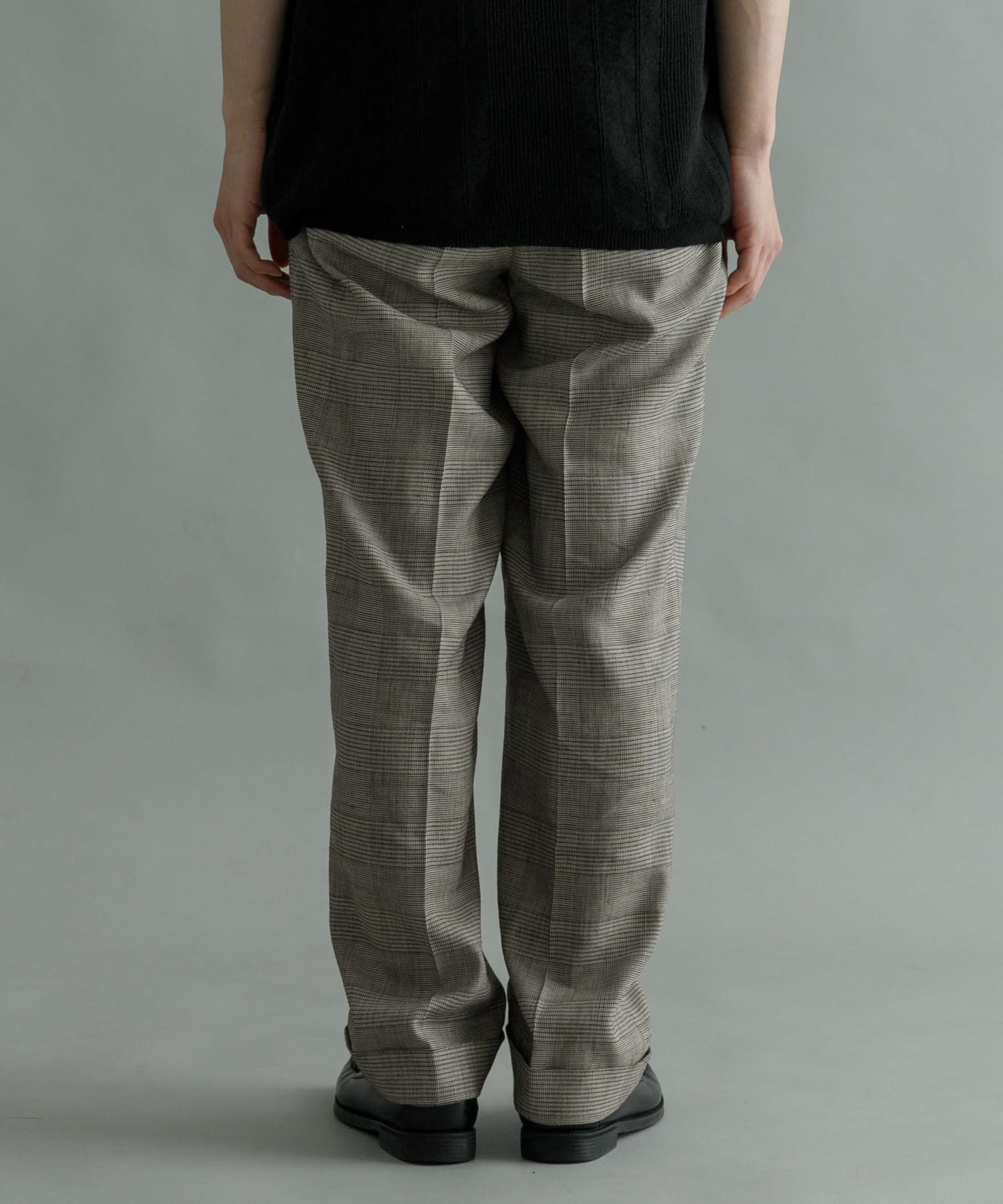 【新品】  cale / カール | 2022SS | WOOL LINEN SILK 4 TUCK WIDE PANTS ウール リネン シルク 4タック ワイド パンツ | 4 | グレー | メンズ