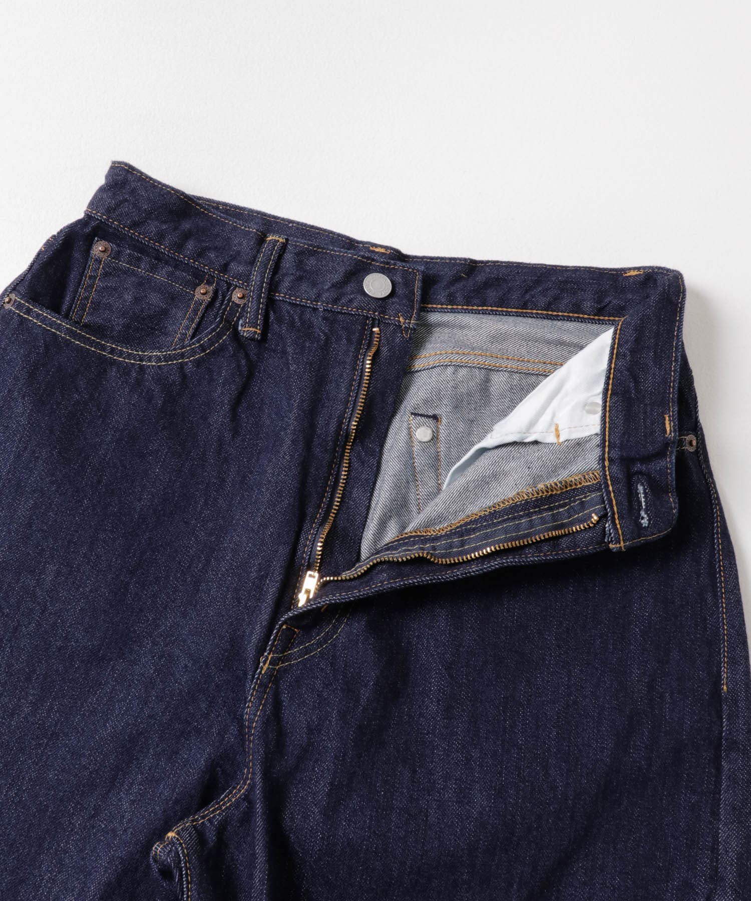 pelleq ：SEA ISLAND COTTON WIDE DENIM - BLUE - ORANN ONLINE SHOP