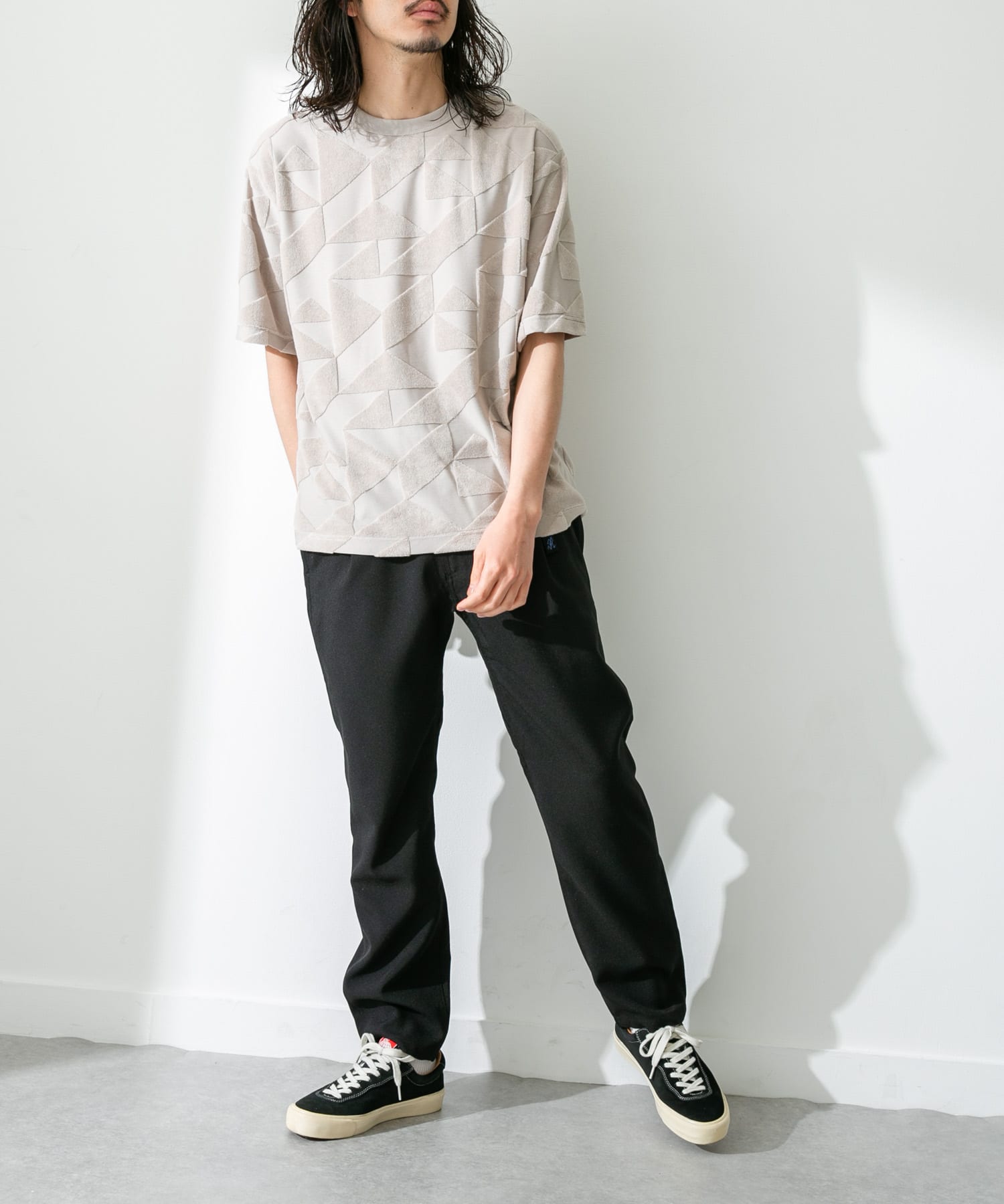 パイルスウィッチングショートスリーブTシャツ[LA45-11S012