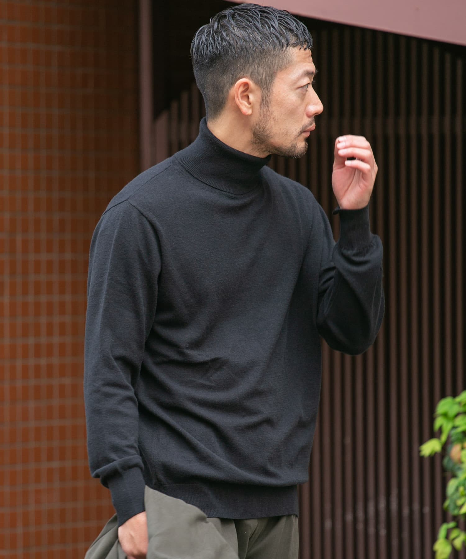 ウォッシャブルストレッチタートルネックニット[RA47-12M002