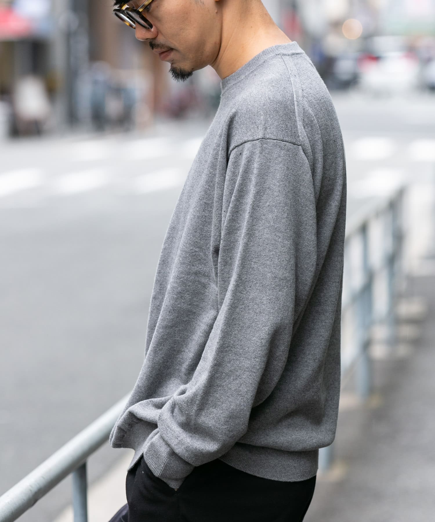 一部WEB限定カラー』綿カシミヤクルーネックニット[RA47-12M005