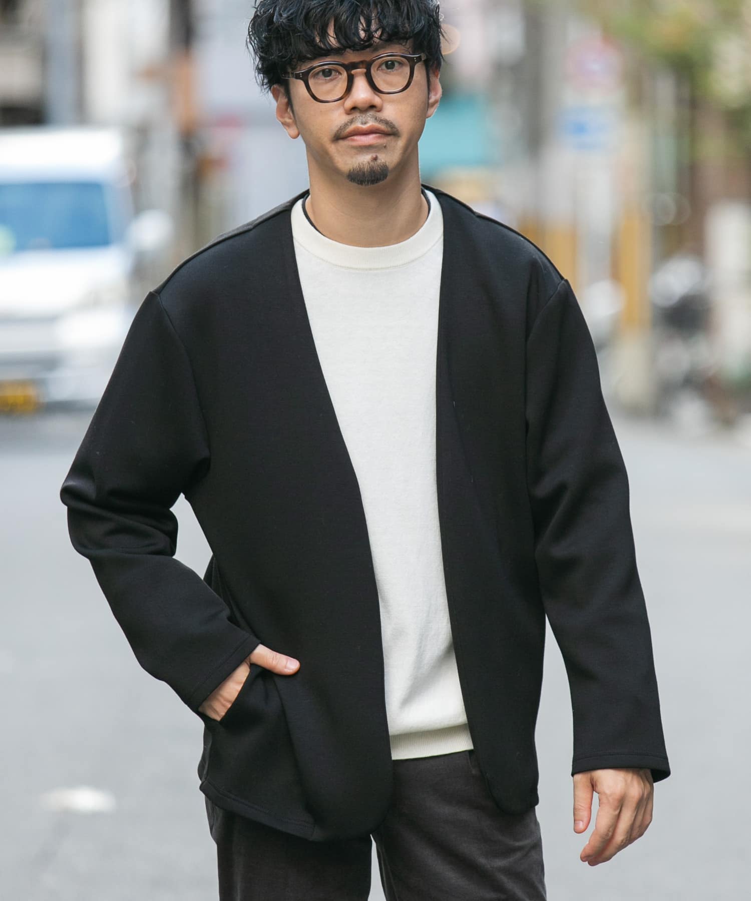 【訳あり】 marea 画し ノーカラー やぎ革 ジャケット スエード erre ジャケット・アウター