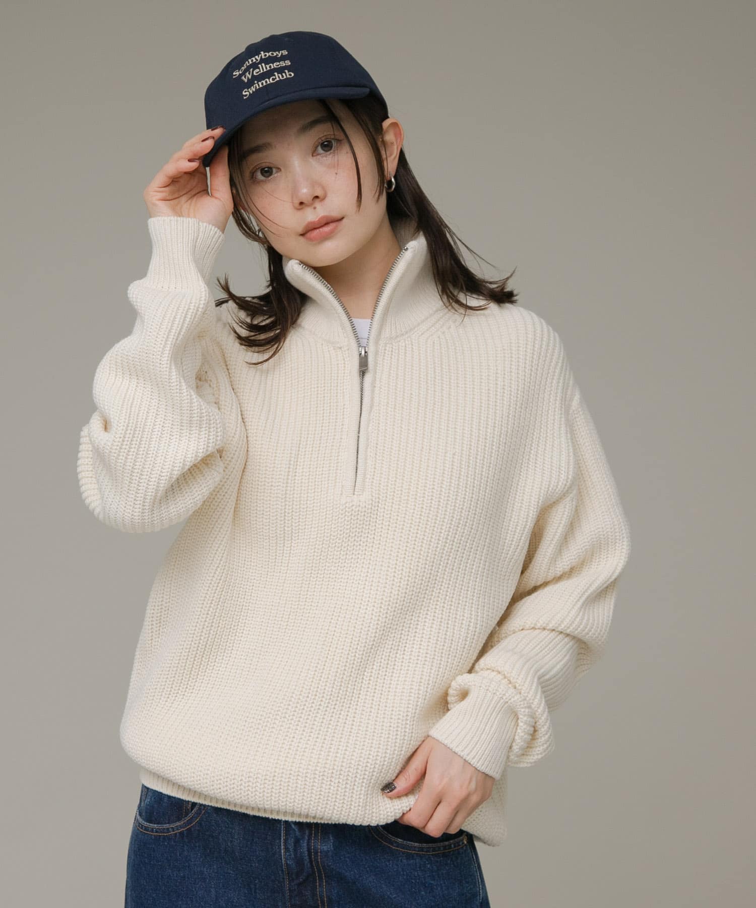 【SALE】ショールカラー ハーフジップ セーターニット セーター◆ショールハーフジップ畦ニットセーター◆無地 ショールカラー ハーフジップ トップス  メンズファッション ブラック グレー ホワイト ブルー 黒 白 洗える リブ 軽い 冬 冬服 冬物 春 春服 春物 | JIGGYS SHOP