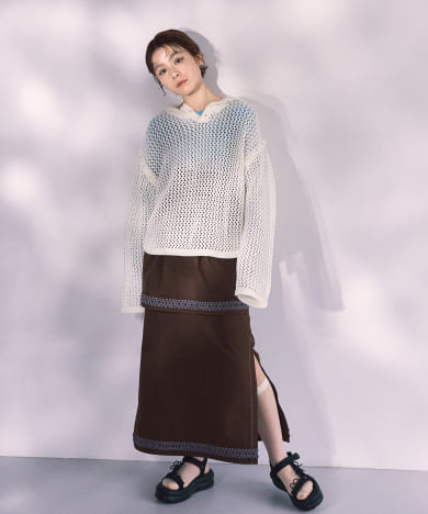 cwtch　MULTI LAYERED TIGHT SKIRT