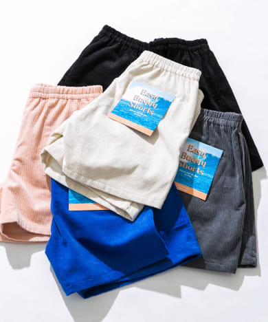 コーデュロイイージーバギーショートパンツ