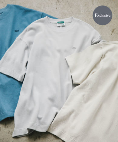 『別注』LACOSTE×DOORS　thick pique crew ShortSleeve