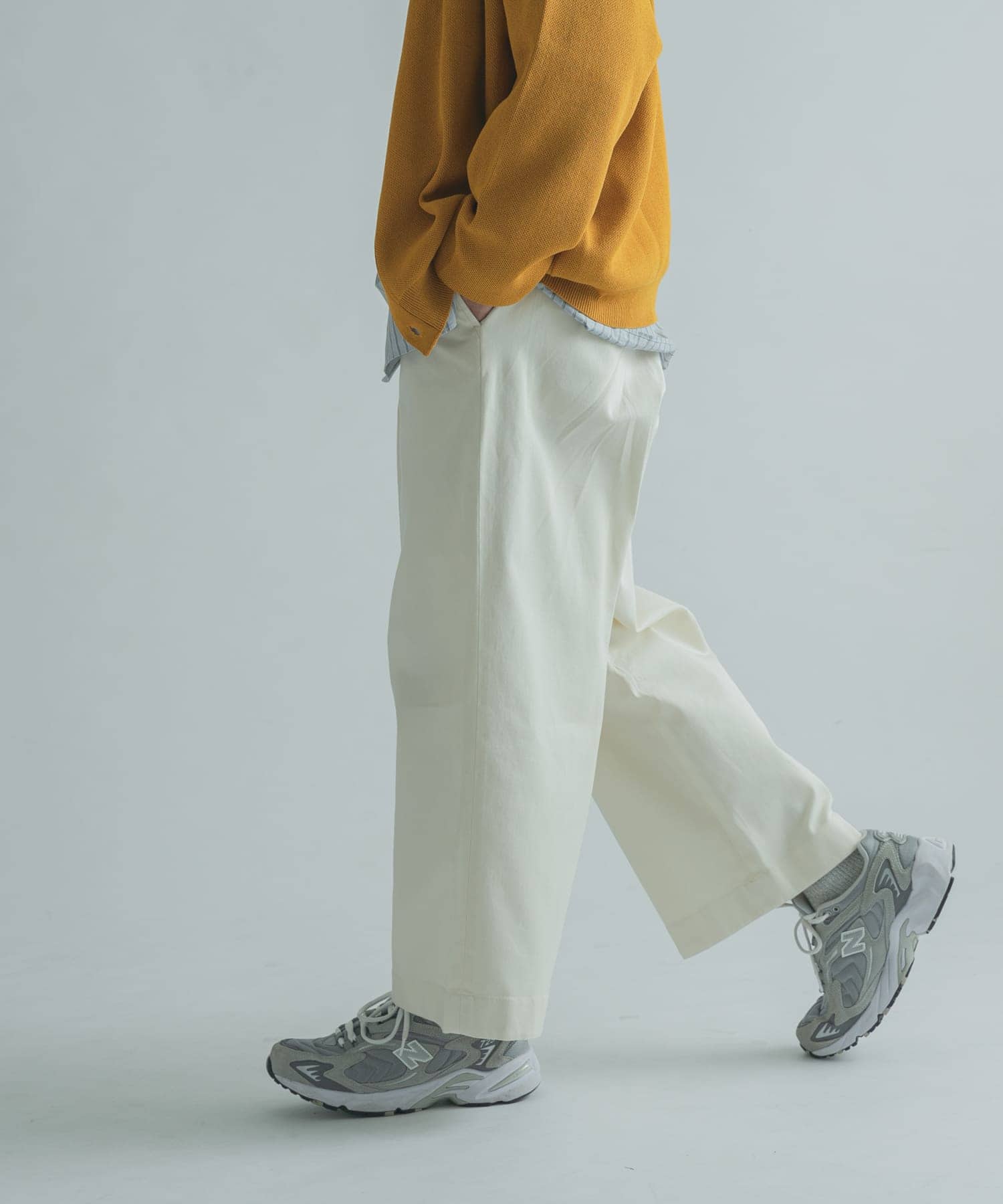 WEB/一部店舗限定カラー』FORK&SPOON ワンタックチノパンツ[DF26 