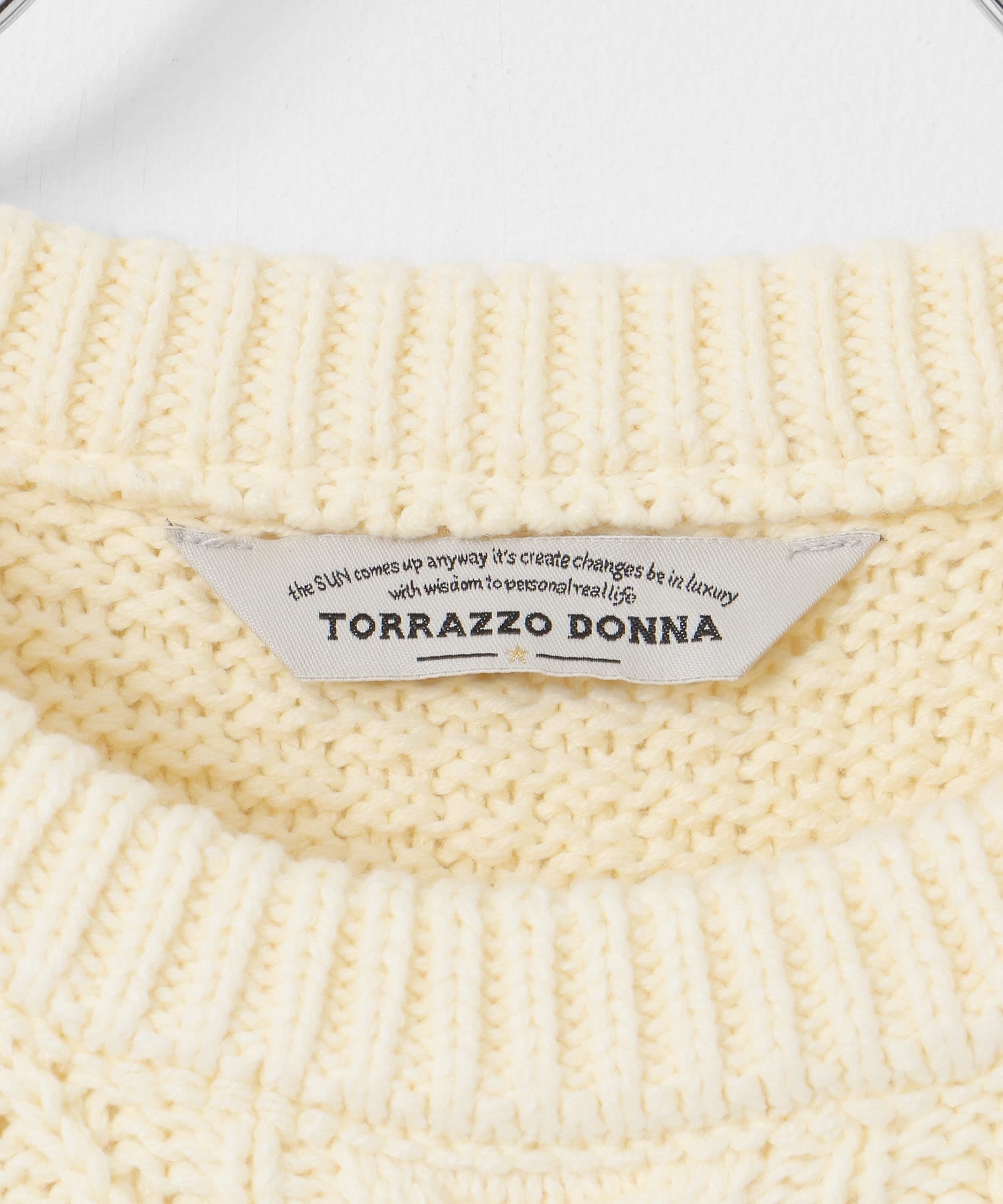 TORRAZZO DONNA アラン柄ニット×ブラウス[6224-581-RL26]｜URBAN