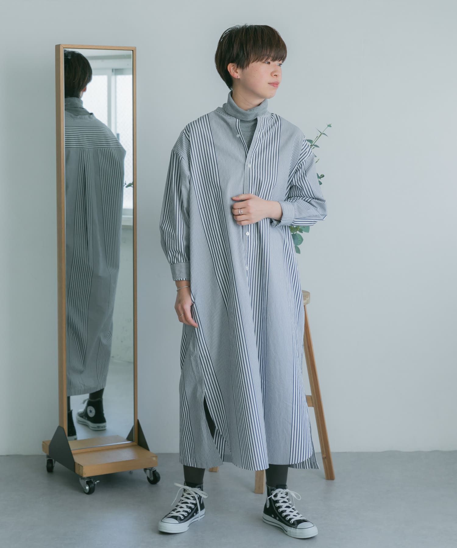 FORK&SPOON ストライプBCシャツワンピース[DF34-26V002]｜URBAN